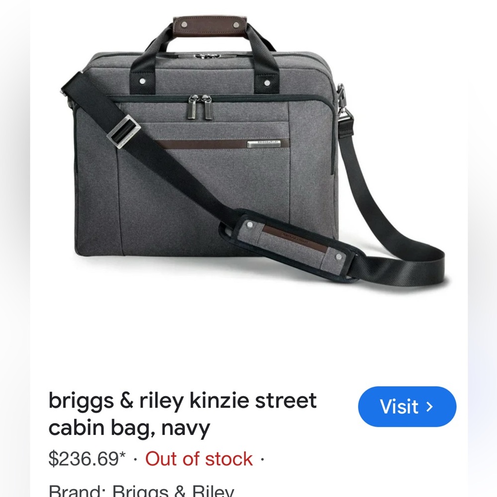 Briggs & Riley Navy Briefcase
